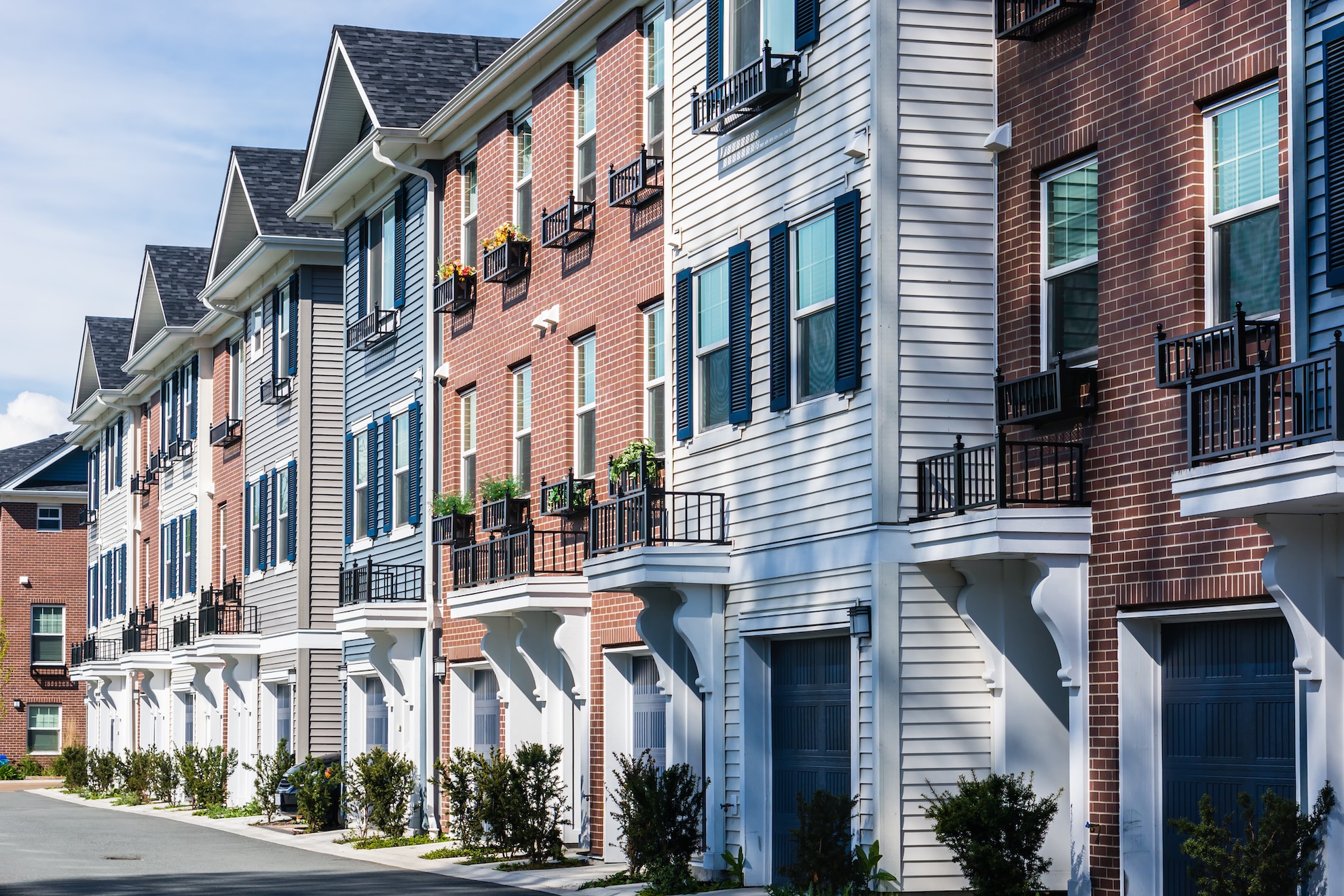 Row of townhouses